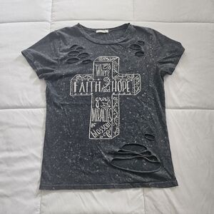 Occasion Black Distressed Graphic Kids T-Shirt